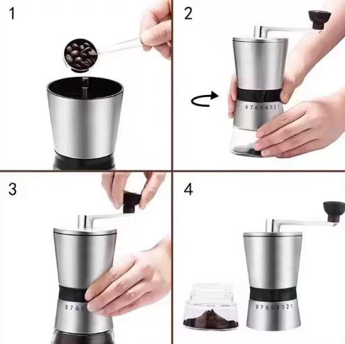 Rozsdamentes acél kézi kávédaráló