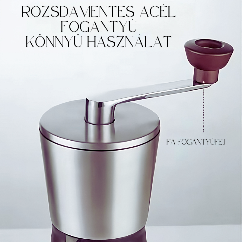 Rozsdamentes acél kézi kávédaráló
